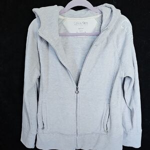 Calvin Klein Gray Zip-Up Hoodie Jacket